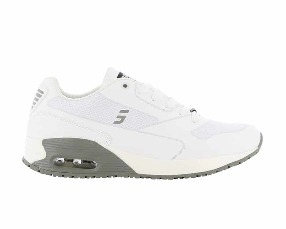 Ela Comfortable Trainer for Ladies in White with Grey