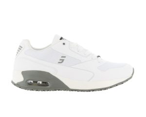 Ela Comfortable Trainer for Ladies in White with Grey