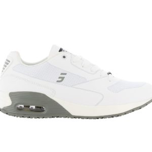 Ela Comfortable Trainer for Ladies in White with Grey