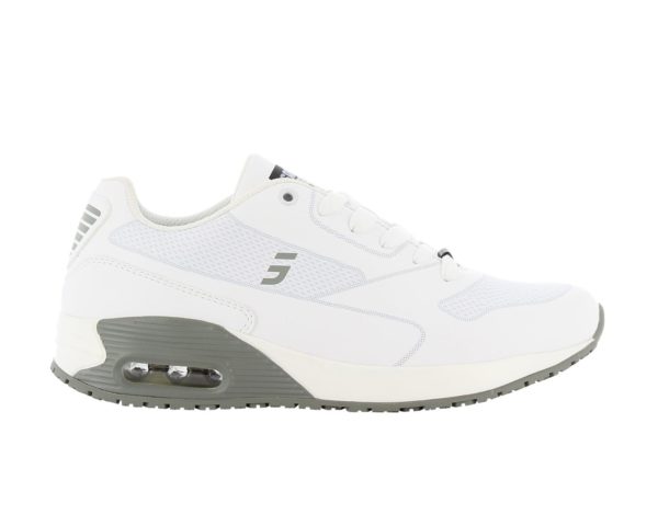 Ela Comfortable Trainer for Ladies in White with Grey